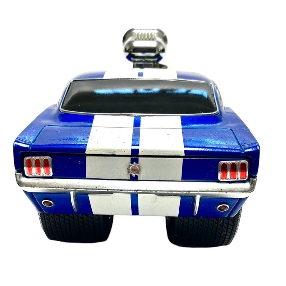 Vintage 2000 1966 Ford Mustang GT 350 Muscle Machines 1:18 Blue / White Stripes - Picture 3 of 12